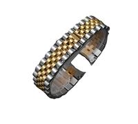 JVEIWAD Uhrenarmband 13 mm 17 20 21 Sport Kompatibel mit Rolex DATEJUST DAY-DATE OYSTERPERTUAL DATE 904 Stahlarmband Herren- und Damen-Uhrenarmbänder(Silver gold-5,20mm)