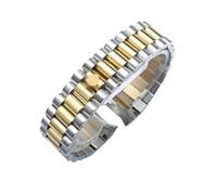 JVEIWAD Uhrenarmband 13 mm 17 20 21 Sport Kompatibel mit Rolex DATEJUST DAY-DATE OYSTERPERTUAL DATE 904 Stahlarmband Herren- und Damen-Uhrenarmbänder(Silver gold-3,20mm)