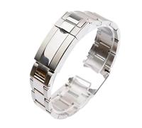 JVEIWAD Uhrenarmband aus 904L-Edelstahl, kompatibel mit Rolex Explorer 2, Ditongna Diver, Grün, Schwarz, Water Ghost King, Zubehör, 20 mm, 21(Bright silver,20mm)