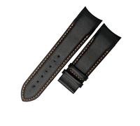 JVEIWAD Uhrenarmband aus Kalbsleder, kompatibel mit Tissot COUTURIER T035 T035617 627 T035439, 22/23/24 mm, gebürstete Schnalle(Black orange -NK,22mm)
