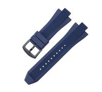 JVEIWAD Uhrenarmband aus natürlichem, weichem Silikonkautschuk, kompatibel mit Michael Kors Ersatz-Uhrenarmbändern MK9019, MK8295, MK8492, MK9020, Herrenuhr, 29 x 13 mm(Blue black)