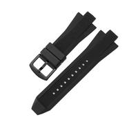 JVEIWAD Uhrenarmband aus natürlichem, weichem Silikonkautschuk, kompatibel mit Michael Kors Ersatz-Uhrenarmbändern MK9019, MK8295, MK8492, MK9020, Herrenuhr, 29 x 13 mm(Black black)