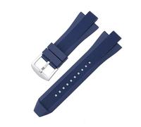 JVEIWAD Uhrenarmband aus natürlichem, weichem Silikonkautschuk, kompatibel mit Michael Kors Ersatz-Uhrenarmbändern MK9019, MK8295, MK8492, MK9020, Herrenuhr, 29 x 13 mm(Blue silver)