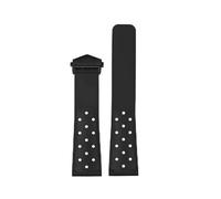 JVEIWAD Uhrenarmband aus Silikonkautschuk, kompatibel mit TAG HEUER MONACO, Armband CARRERA FORMULA 1, Herrenarmband, 22 mm, Uhrenzubehör(Black-black)