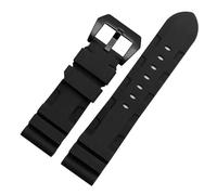 JVEIWAD Uhrenarmband aus weichem Silikonkautschuk, kompatibel mit Panerai SUBMERSIBLE PAM 441 359 111 Series Herren-Uhrenarmbändern 22 mm 24(Black black,24mm)