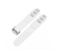 JVEIWAD Uhrenarmband kompatibel mit Cartier 21. Jahrhundert Serie, weiß, schwarz, Edelstahl, Gummi, Silikon, Armband for Herren und Damen, 20 mm x 10(White silver)