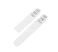 JVEIWAD Uhrenarmband kompatibel mit Cartier 21. Jahrhundert Serie, weiß, schwarz, Edelstahl, Gummi, Silikon, Armband for Herren und Damen, 20 mm x 10(White no buckle)