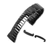 JVEIWAD Uhrenarmband kompatibel mit Rado SINTRA-Serie, schwarzes Keramikarmband for Herren und Damen, Armband doppelter Faltschließe, 17 mm, 26, 29(26mm)