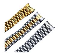 JVEIWAD Uhrenarmband kompatibel mit Rolex DATEJUST DAY-DATE OYSTERPERTUAL DATE Edelstahl Uhrenzubehör Armband 13mm 17mm 20mm(Gold 5,21mm)