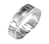 JVEIWAD Uhrenarmband kompatibel mit Rolex DAYTONA GMT SUBMARINER Uhrenzubehör Armband Metall 904 Massiv Edelstahl Uhrenarmbänder 20mm(Bright silver,20mm)