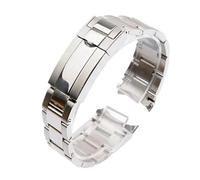 JVEIWAD Uhrenarmband kompatibel mit Rolex SUBMARINER DAYTONA, Feinabstimmung, Zugknopfverschluss, for Herren, 904 Edelstahl, 20 mm(Silver,21mm)