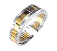 JVEIWAD Uhrenarmband kompatibel mit Rolex SUBMARINER DAYTONA SUP GMT Herren Feinabstimmung Zugknopfverschluss Band 20 mm 904 Edelstahl-Uhrenarmbänder(Silver gold)