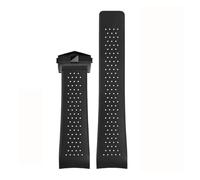 JVEIWAD Uhrenarmband kompatibel mit TAG HEUER GRAND CARRERA AQUARACER, weiches Silikonarmband, Herren-Uhrenarmband, Gummiarmband, 22 mm, 24(Black Black buckle,24mm)