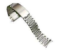 JVEIWAD Uhrenzubehör Band Bead Of Rice Uhrenarmband Kompatibel mit Omega Seamaster Curved End Edelstahlarmband(18mm)