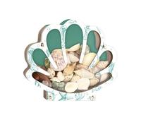 Jvjggag Muschelaufbewahrungsbox Für Ausstellungen,Kompakte Aufbewahrungsbox Für Muscheln - Klarer Tragbarer Holz-Dekohalter Für Wohnkultur Badezimmer Wohnzimmer Strandausflüge Schutz Für Kinder Und