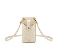 JW PEI Aylin Canvas & Quinn Umhängetasche aus veganem Leder, Beige, Quinn-VeganLeather