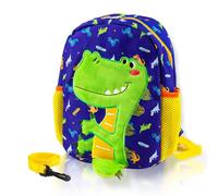 JWTRSVTY Kinder Dino Rucksack, Anti Verlorene Dino Rucksack Mit Leine, Cartoon Niedliche Dinosaurier Kleinkind Schule Tasche, Mini Tasche Mit Leine Kinder für 1-5 Jahre Alt Kleinkind