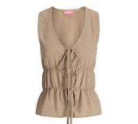 Jxalmira Linen Blend Tie Sl Top WVN Ln