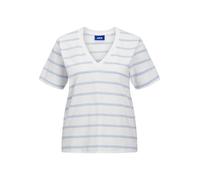 JJXX Damen JXANNIE REG Vneck Stripe SS Tee JRS SN T-Shirt, Bright White/Stripes:Sky Way, Large