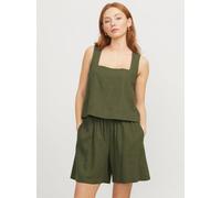 JJXX Damen JXBREEZE Summer SL WVN Top, Dusty Olive, Large
