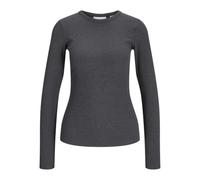 JJXX Damen JXFREYA STR LS Rib Tee JRS NOOS Langarmshirt, Dark Grey Melange, Large