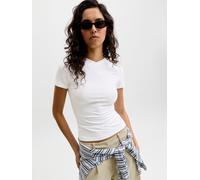 Jjxx Dament-shirt Frau Jxgigi Str Ss V-ausschnitts T-shirt Jrs Sn Weiß Größe M