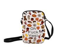 JXGZSO Kosmetiktasche mit Aufschrift "Oh F Yes Karlach", lustiges Rollenspieler-Geschenk, BG3, Make-up-Tasche zum Binden, Oh F Yes Crossbody, Make-up-Tasche mit Reißverschluss
