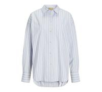 JJXX Damen JXJAMIE LS Relaxed POPLIN Shirt WVN NOOS Hemd, Cashmere Blue/Stripes:EA W. RED, Small