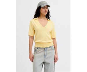 Jxlayla Gestricktes Polo XS Gelb
