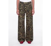 JJXX Wide Leg Hose mit Leo-Muster Modell 'SARAH TOKYO' in Sand, Größe L/30