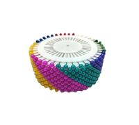 JYC CREATIVE 480 Stück Rundkopfnadeln mit farbigem Kugelkopf, Stecknadeln zum Dekorieren, Krawattennadeln, Hochzeitsnadeln, Nähnadeln, (Farben, 1)