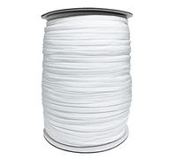 JYC CREATIVE Gummiband 4mm x 200Meter, Weiß, Polyester, Latex, Klassisch, Casual, 1 Stück