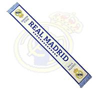JYC CREATIVE Offizieller Schal von Real Madrid, Fußballausrüstung, Flagge und Mannschaftsmütze, Geschenk für Fans (FR/ES, Buchstaben, Einheitsgröße)