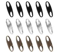 JYNVO 15 Stück Reißverschluss-Schloss, Anti-Diebstahl-Rucksack-Reißverschluss, abnehmbarer Metall-Reißverschluss-Puller, Reißverschluss-Puller-Ersatzteile, Anti-Diebstahl-Sperre für Gepäck