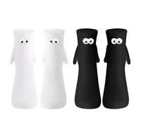 JYNVO 2 Paar Magnetische Socken mit Händen Geburtstag 35-41 Hand in Hand Socken mit Magnetarmen Lustige Alberne Geschenke für Frauen Männer Freunde Familie Partner Paar Kinder Party