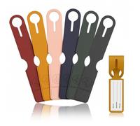 JYNXOR 6 Pcs Gepäckanhänger Für Koffer, Kofferanhänger Leder Gepäckanhänger Mit Name Adresse Schilder, Kofferanhänger Flugreise, Koffer Anhänger Für Kreuzfahrten Geeignet Für Alle Gepäckstücke