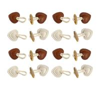 JYNXOR 8 Stück Knebelknöpfe/Dufflecoat-Verschlüsse in Beige und Braun - Für Jacken, Mäntel und selbstgemachte Kleidung