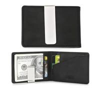 JYNXOR Geldscheinklammer, Cardholder Herren, Geldklammer Mit Kartenhalter, Slim Wallet, Money Clip, i Clip Geldbörse Herren, Ultraleichtes Kartenetui, Kompaktes RFID-Kreditkartenetui(Schwarz)
