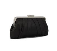Jywmsc Clutch-Handtasche für Damen Formelle Abendtasche aus Schwarzem Satin Plissierte Umhängetasche für Partys Hochzeiten