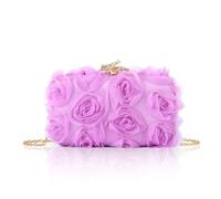 Jywmsc Damen-Kupplungen, Geldbörse, formelle Spitze, Blumen-Abendhandtasche, Kettenriemen, Umhängetasche