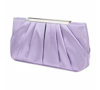 Jywmsc Damen Satin Abendtasche Elegante Satin Plissee Abend Clutch Geldbörsen für Damen Silber Hochzeit Handtasche