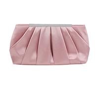 Jywmsc Damen Satin Abendtasche Elegante Satin Plissee Abend Clutch Geldbörsen für Damen Silber Hochzeit Handtasche