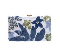 Jywmsc Perlenbesetzte Clutch-Handtasche für Damen Sommer-Stickerei Blumenmuster Abendtasche Pailletten Formelle Party-Handtasche