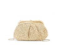 Jywmsc Stroh Clutch Handtasche für Damen Wolkenknödel-Beutel Stroh-Crossbody-Schulter-Handtasche Sommer Strand Gewebte Tasche