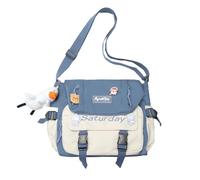 Jywmsc Süße Umhängetasche für Teenager-Mädchen und Frauen, Kawaii-Umhängetasche, Umhängetasche mit Anstecknadeln und ausgestopftem Anhänger als Geschenk