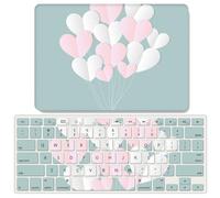 JZ Love Hot Air Balloon Folio Harte Fall für MacBook Air 13 with M2 (Models: A2681) mit Tastaturabdeckung - B