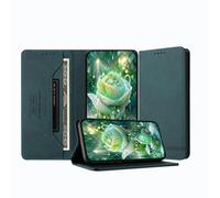 JZ Premium Magnetische Flip Wallet Case für Honor X40i 5G Case RFID-Blockierung, Stoßdicht, Kabelloses Laden kompatibel - Green