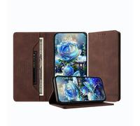 JZ Premium Magnetische Flip Wallet Case für T-Mobile Revvl 7 Pro Case RFID-Blockierung, Stoßdicht, Kabelloses Laden kompatibel - Brown