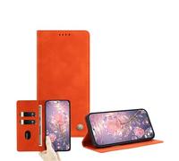 JZ Ultra-dünne PU Leder Wallet Fall für OnePlus Nord 2 Lite/Nord CE 2 Lite mit Kartenschlitzen, RFID-Blockierung, Kickstand & Magnetverschluss - Orange