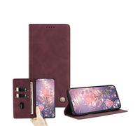 JZ Ultra-dünne PU Leder Wallet Fall für OnePlus Nord N30 / Nord CE 3 Lite mit Kartenschlitzen, RFID-Blockierung, Kickstand & Magnetverschluss - Red